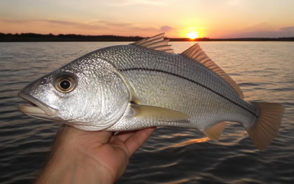 Foto de Pescada-branca (Corvina) (Plagioscion squamosissimus (água doce) / Micropogonias furnieri (marinha))