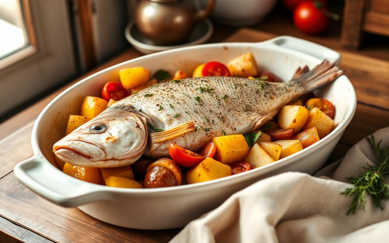 Pescada-branca assada no forno